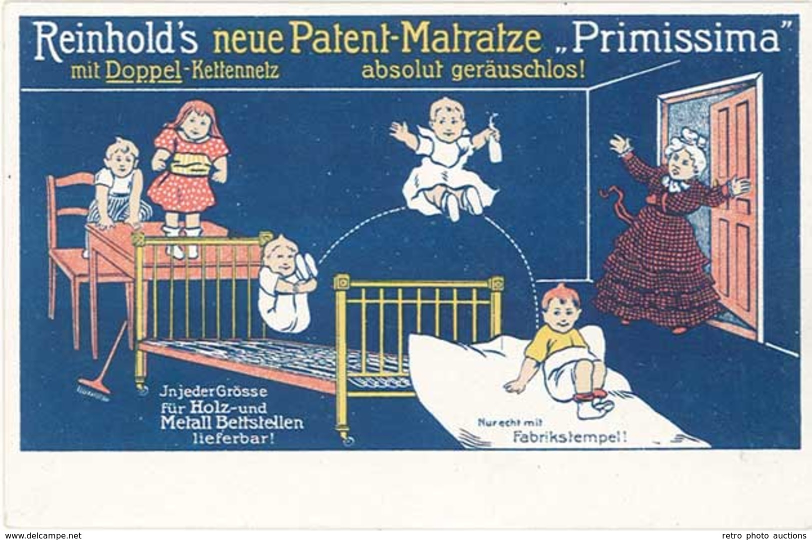 TB Reinhold’s Neue Patent-Matratze « Primissima » ( Matelas ) - Werbepostkarten