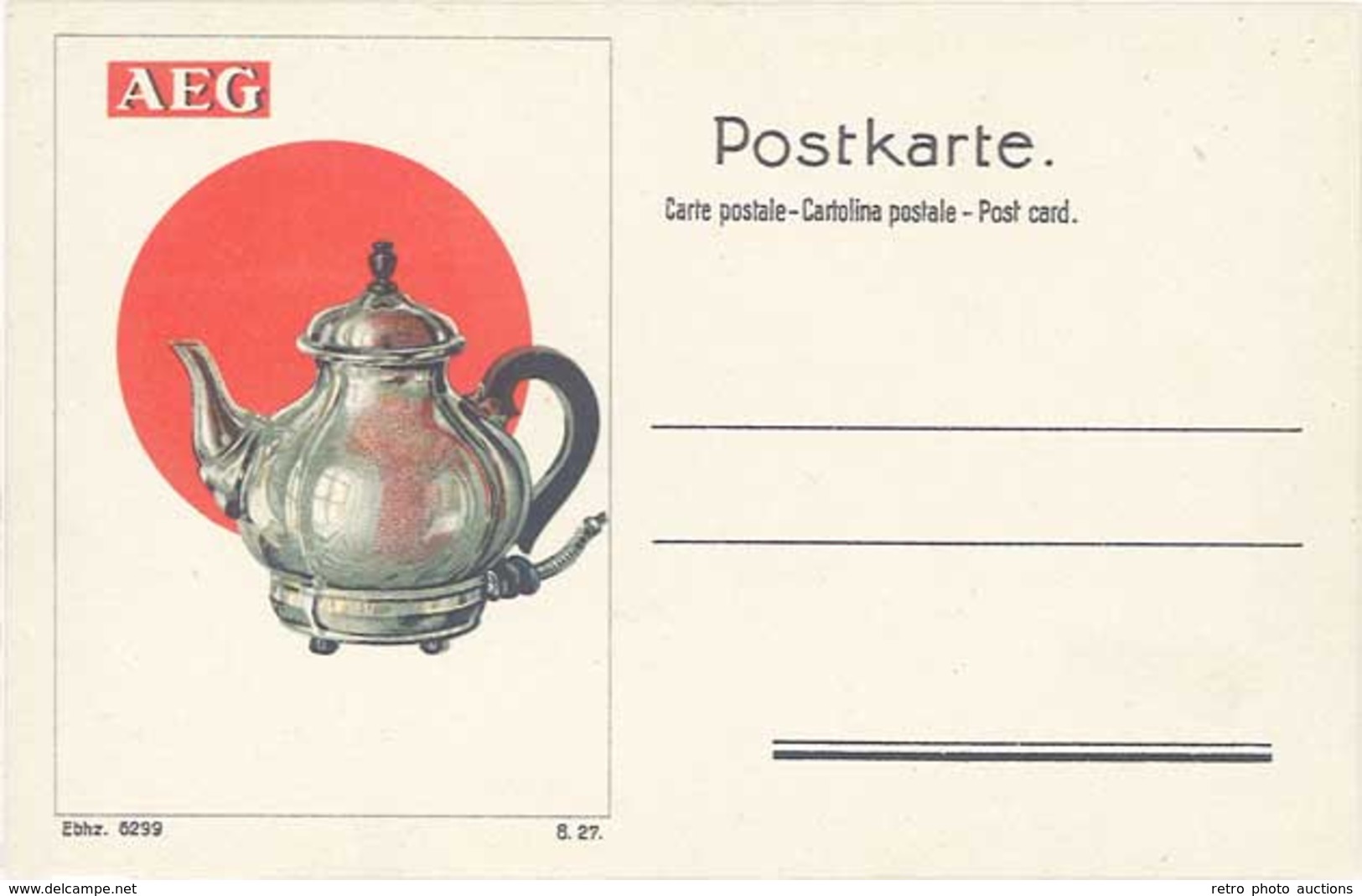 TB AEG, Cafetière - Advertising