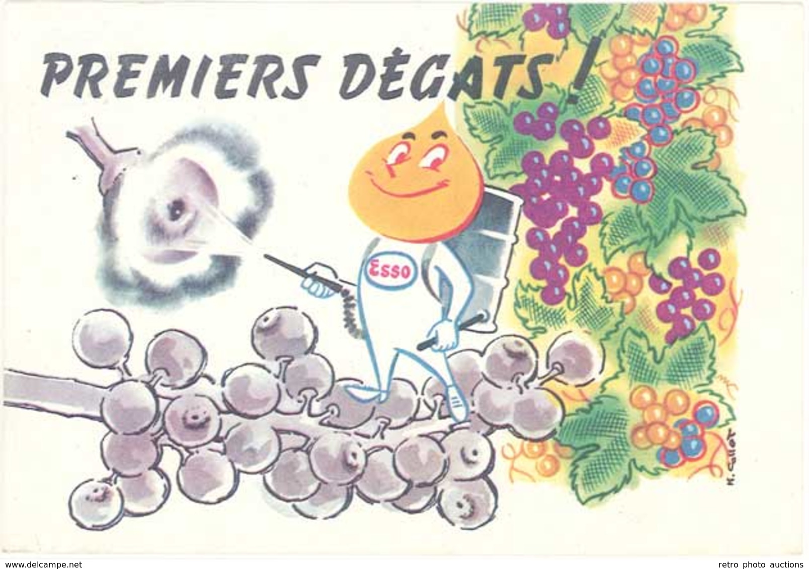 TB Esso, Premiers Dégâts, Signée Collet - Publicidad