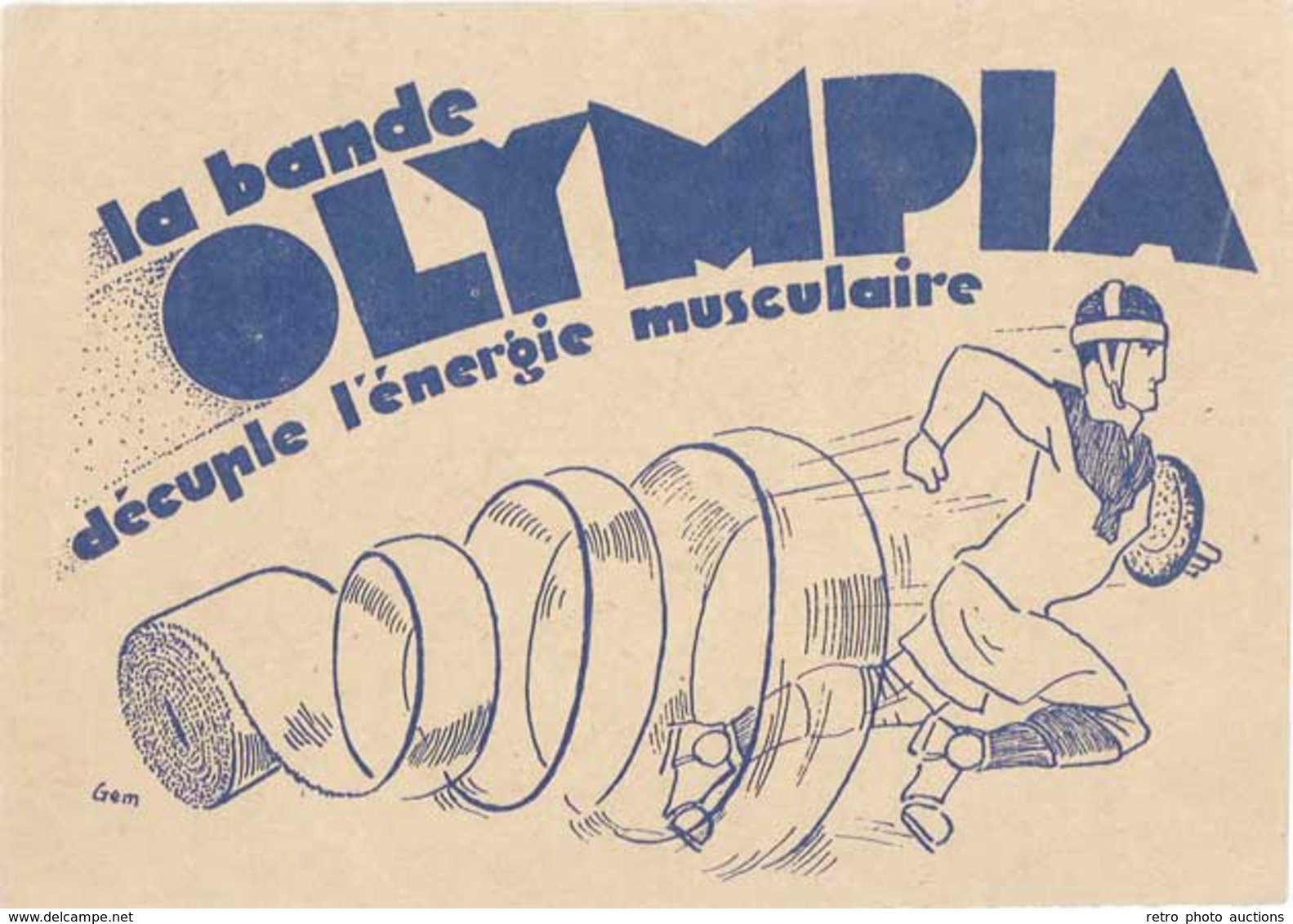 B La Bande Olympia, Signée Gem ( Joueur De Rugby ) - Advertising