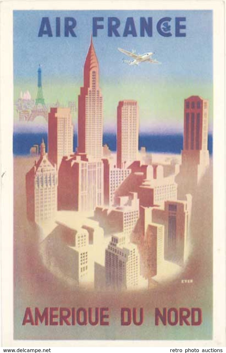 TB Air France – Amérique Du Nord - Werbepostkarten