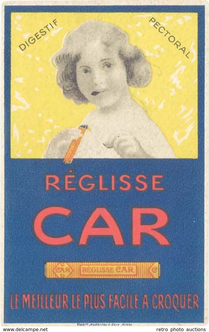 B Réglisse CAR, Digestif, Pectoral - Advertising