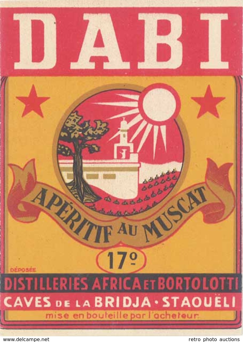 TB Dabi, Apéritif Au Muscat, Caves De La Bridja, Staoueli - Publicidad