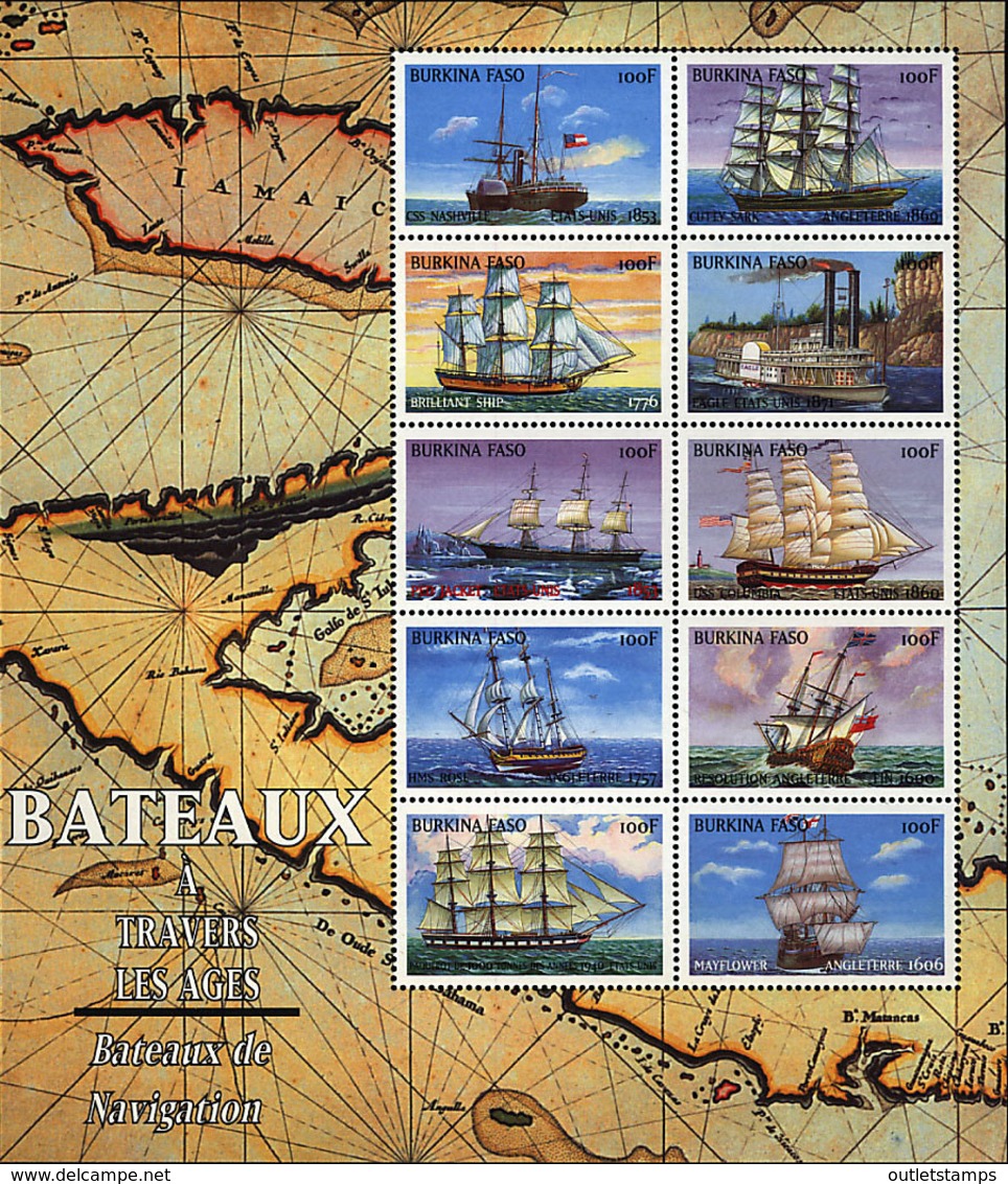 Ref. 601545 * NEW *  - BURKINA FASO . 1999. SHIPS. BARCOS - Burkina Faso (1984-...)