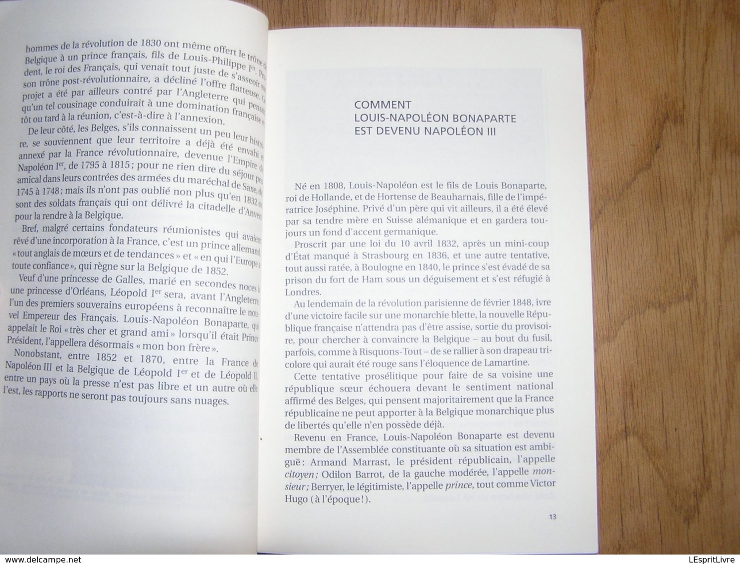 NAPOLEON III ET LA BELGIQUE Histoire Guerre Empereur France Savoie Nice Expédition Mexique Politique Luxembourg