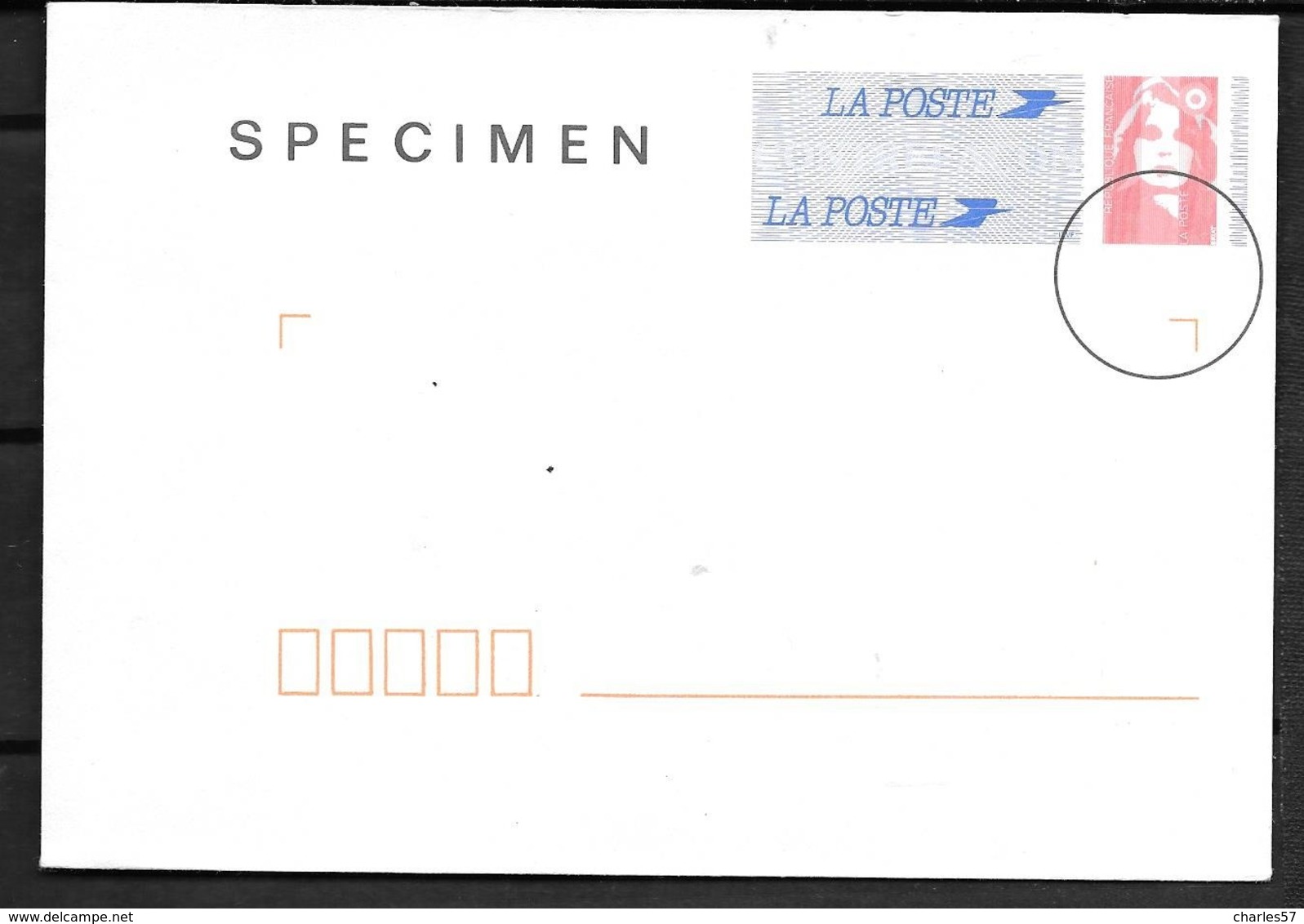 France: SPECIMEN Enveloppe Agrément N° 899 Lot 009/081 (16X11,5) - Specimen