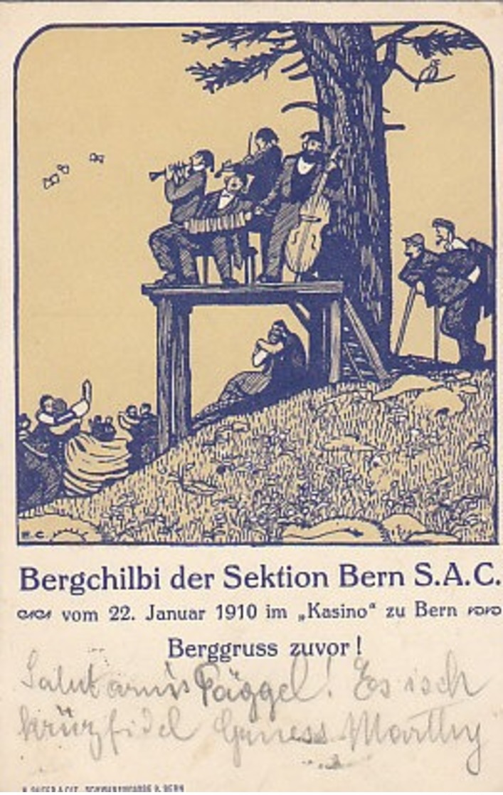 Bergchilbi Der Sektion Bern SAC - Sonderstempel - 1910 - Signiert           (P-188-90610) - Bern