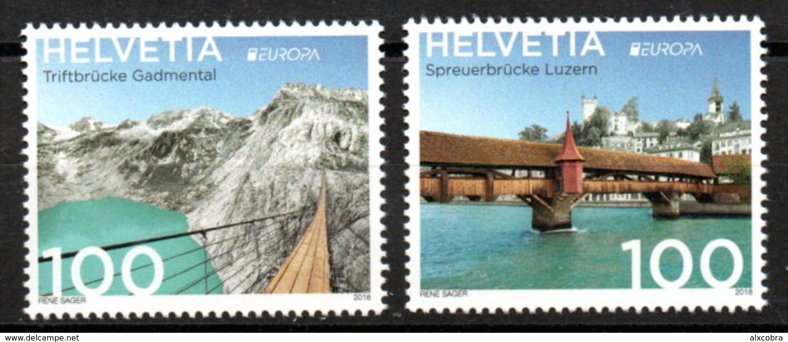 Europa CEPT 2018 Switzerland Suisse Bridges 2stamps MNH - 2018