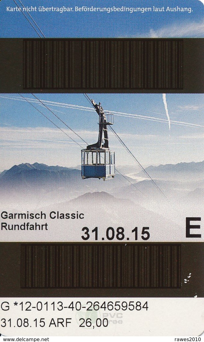 BRD Garmisch-Partenkirchen Fahrkarte 2015 Rundfahrt Garmisch Classic Zugspitze - Europa