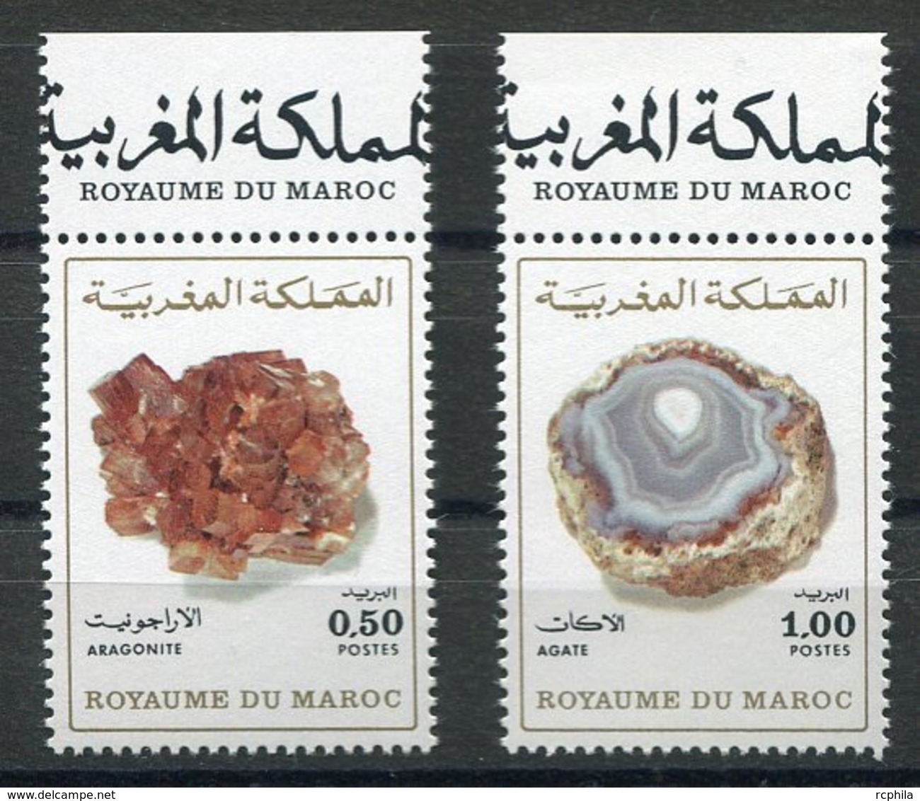 RC 14434 MAROC N° 721 / 722 MINERAUX ARAGONITE ET AGATHE NEUF ** - Maroc (1956-...)