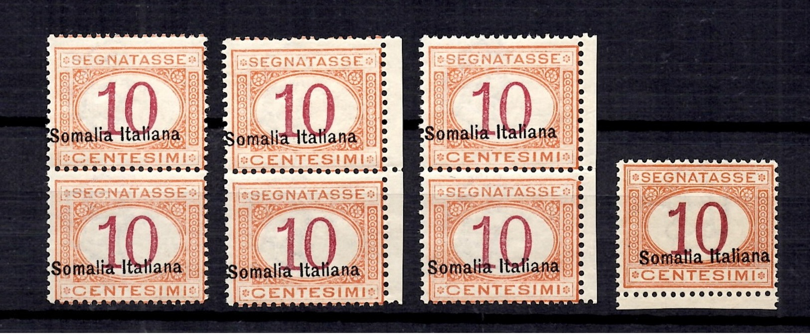 Somalie Italienne Taxe YT N° 13B X Sept Timbres Neufs ** MNH. TB. A Saisir! - Somalia