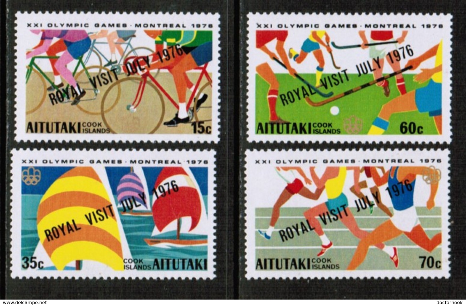 AITUTAKI  Scott # 131-4a** VF MINT NH INCLUDING Souvenir Sheet (SS-459) - Aitutaki