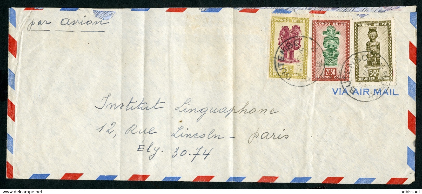 CONGO BELGE "BUTEMBO 3/8/50" Sur N° 282 + 288 + 290. Sur Enveloppe Par Avion Pour La France. - Cartas & Documentos