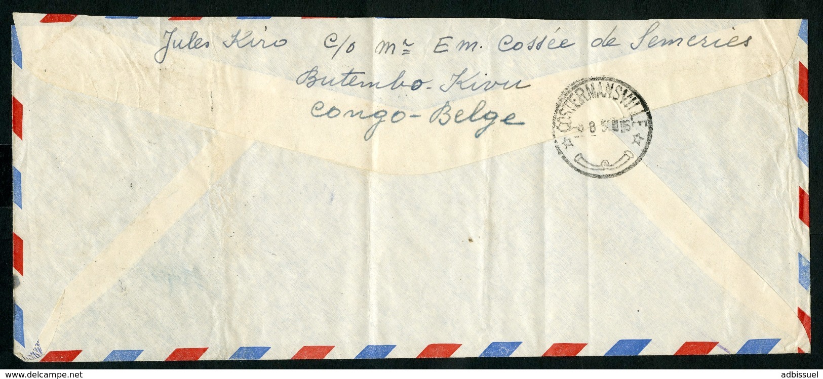 CONGO BELGE "BUTEMBO 3/8/50" Sur N° 282 + 288 + 290. Sur Enveloppe Par Avion Pour La France. - Storia Postale