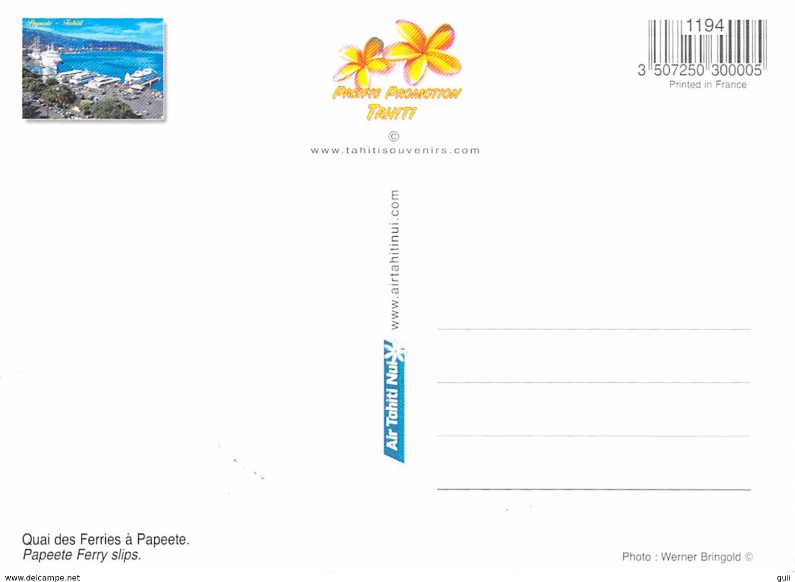 Polynésie Française- Quai Des Ferries PAPEETE TAHITI (1) ( Auto Voiture Ferry Paquebot)@*PRIX  FIXE - Polynésie Française