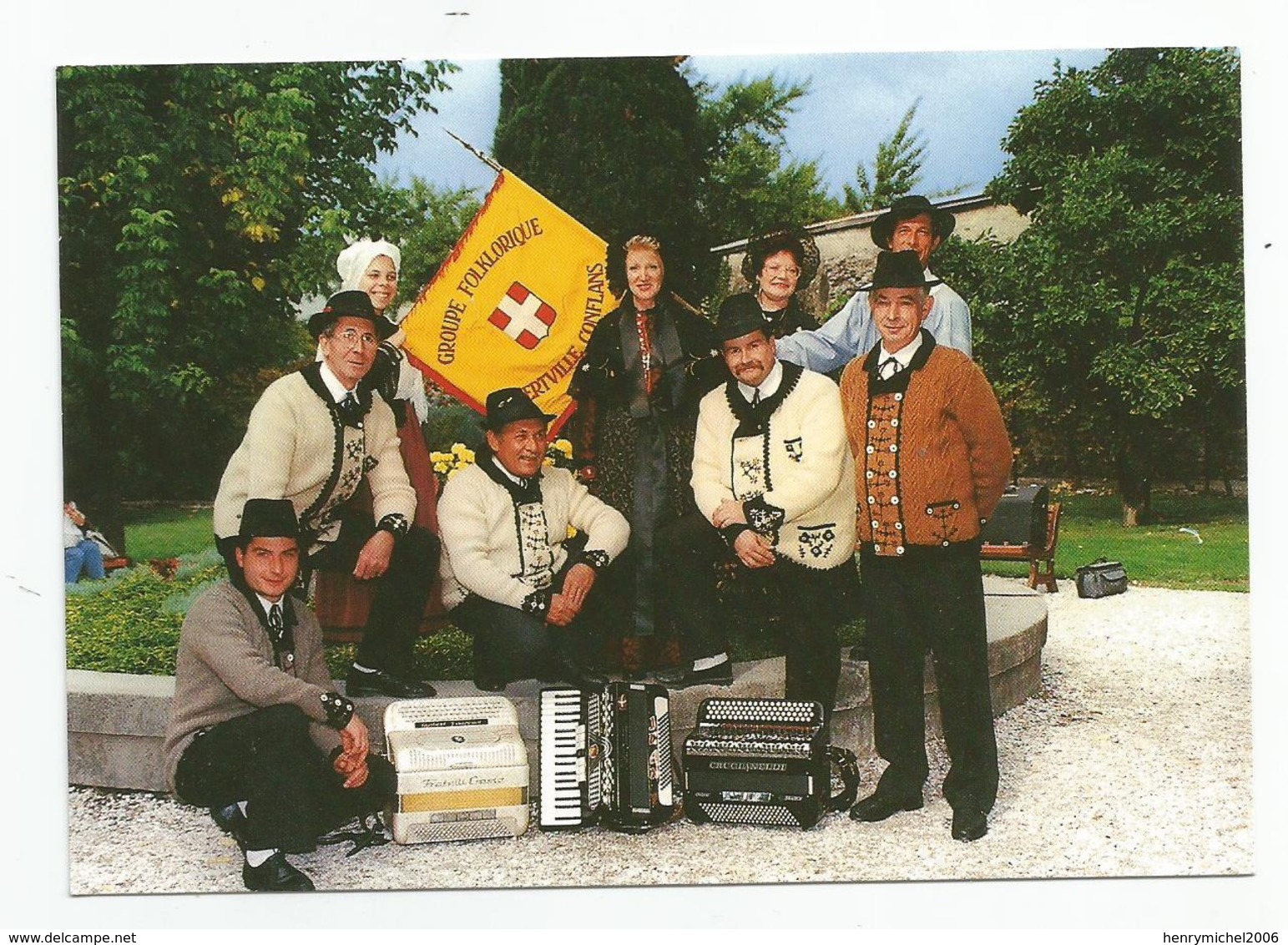 73 Savoie -  Conflans Albertville Groupe Folklorique Maison Perrier De La Bathie Accordéon - Albertville