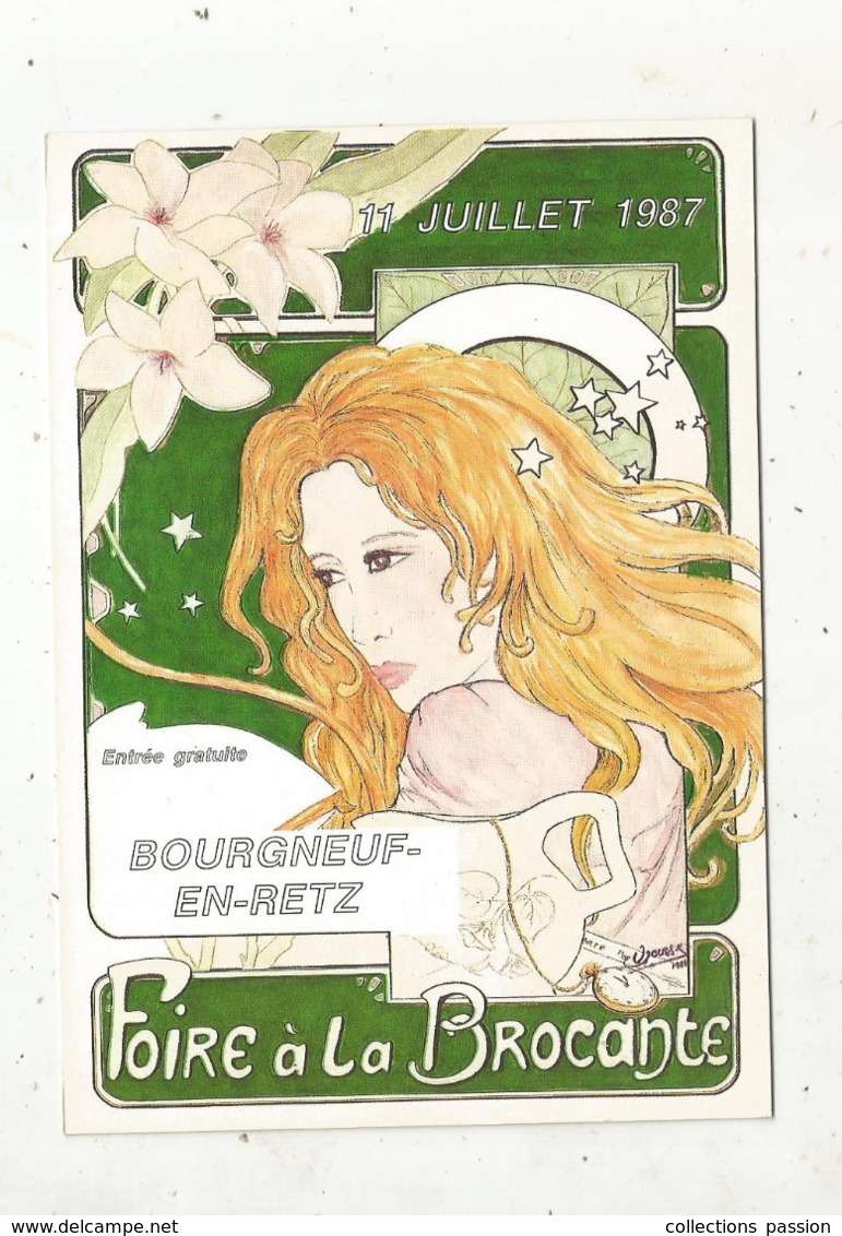 Cp, Bourses & Salons De Collections,foire à La Brocante ,44 ,  BOURGNEUF EN RETZ ,1987,n°88 Sur Tirage 1000 Ex. - Borse E Saloni Del Collezionismo