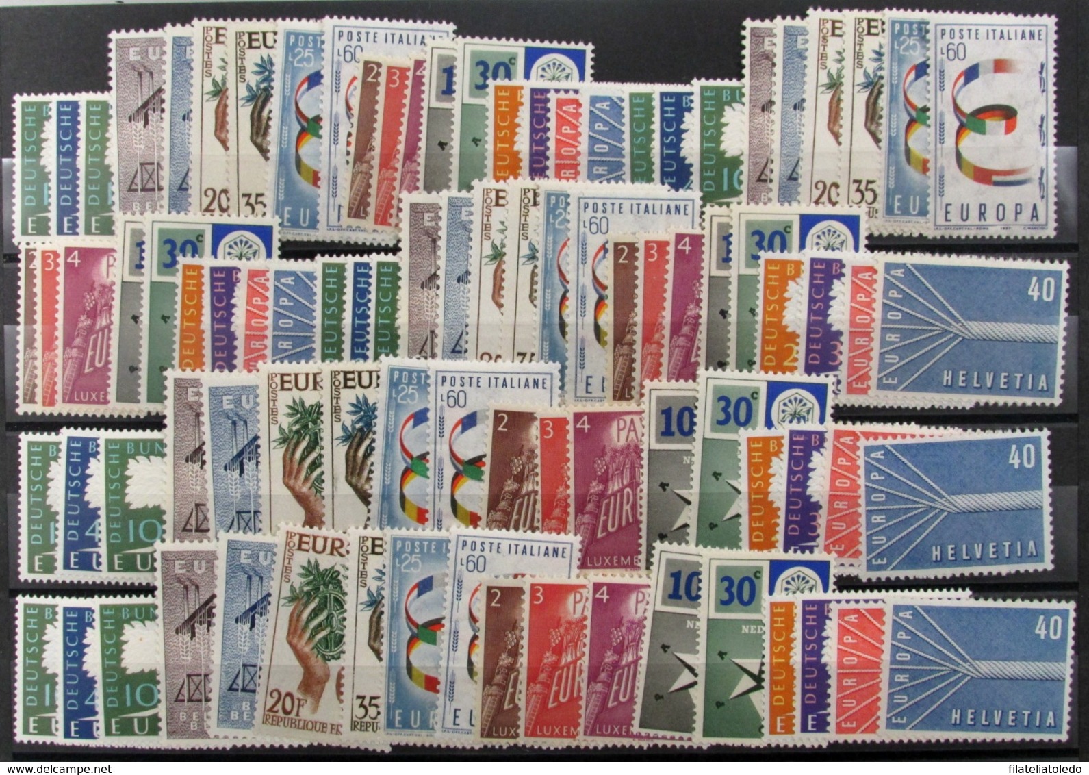 Tema Europa Año 1957(5) + Alemania RF 166(5) ** - 1957