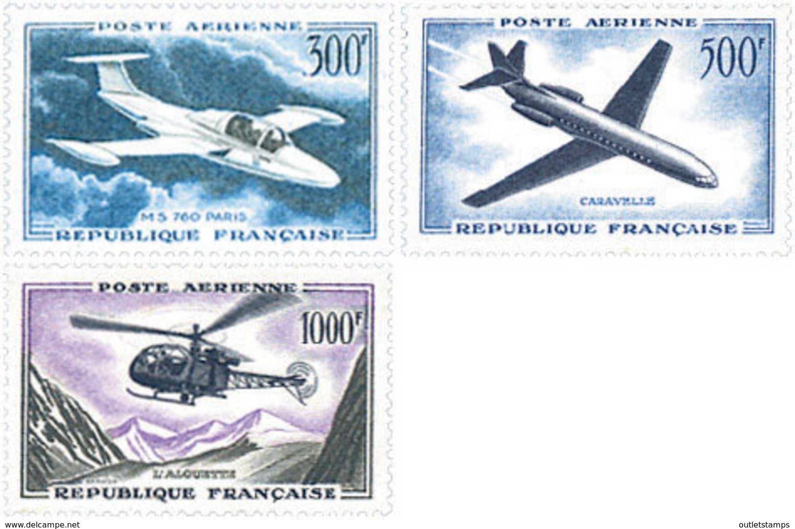 Ref. 121398 * NEW *  - FRANCE . 1957. AIRCRAFTS. AVIONES - Neufs