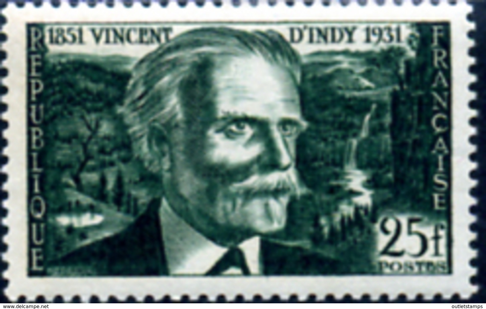 Ref. 121262 * NEW *  - FRANCE . 1951. 100th BIRTH ANNIVERSARY OF THE COMPOSER VINCENT D'INDY. 100 ANIVERSARIO DEL NACIMI - Nuevos