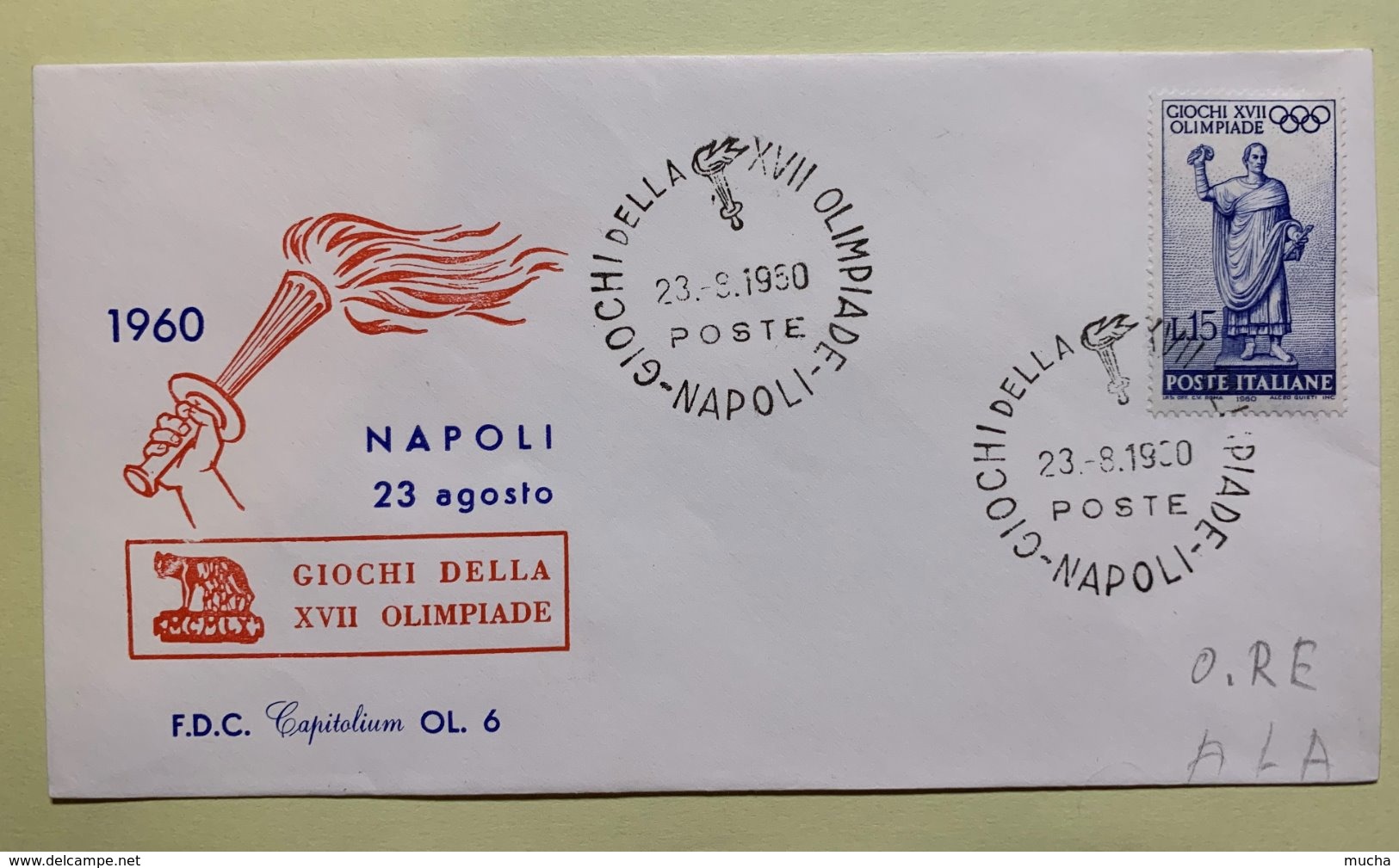 9089 - IItalia Giochi Della XVII Olimpiade Napoli 23.08.1960 - Ete 1960: Rome