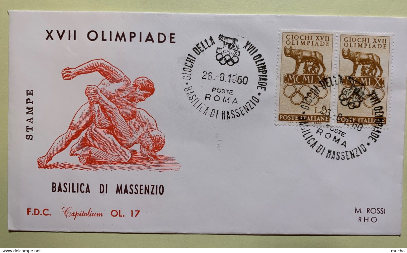 9091 - IItalia Giochi Della XVII Olimpiade Basilica Di Massenzio 26.08.1960 - Sommer 1960: Rom