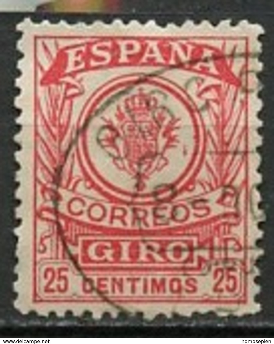 Espagne - Spain - Spanien Mandat 1915-20 Y&T N°M3 - Michel N°M(?) (o) - 25c Giro - Sellos De Giro