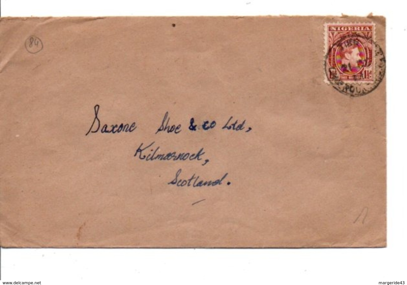 GB NIGERIA LETTRE DE TICO POUR L'ECOSSE 1911 - Nigeria (...-1960)