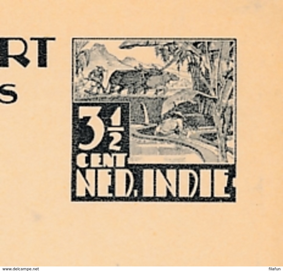 Nederlands Indië - 1937 - 3,5 Cent Karbouwen, Briefkaart G63 - Ongebruikt - Indes Néerlandaises