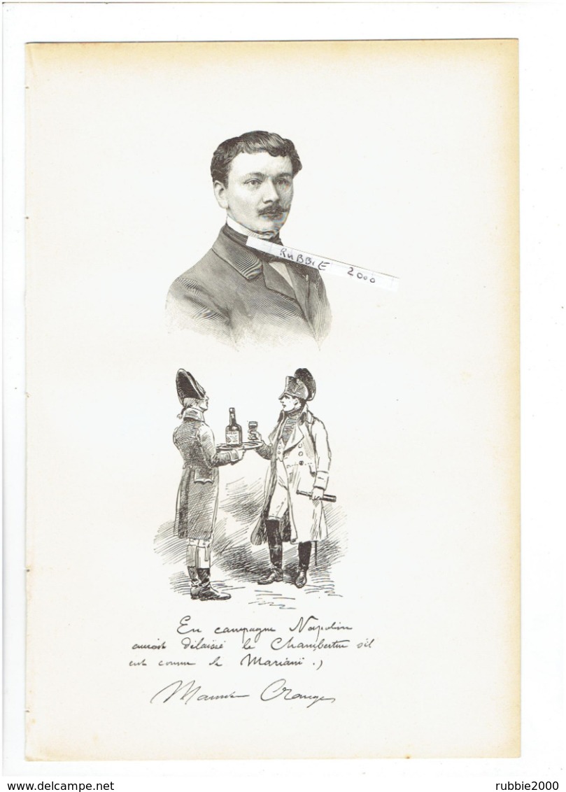 MAURICE ORANGE 1867 GRANVILLE 1916 PARIS PEINTRE DESSINATEUR PORTRAIT AUTOGRAPHE BIOGRAPHIE ALBUM MARIANI - Documentos Históricos