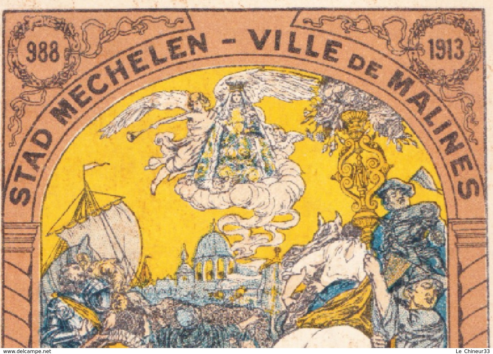 ILLUSTRATEUR --Albert GEUDENS--Ville De MALINES-----Fetes Jubilaires 1913 A Notre Dame D'hanswijk - Autres & Non Classés