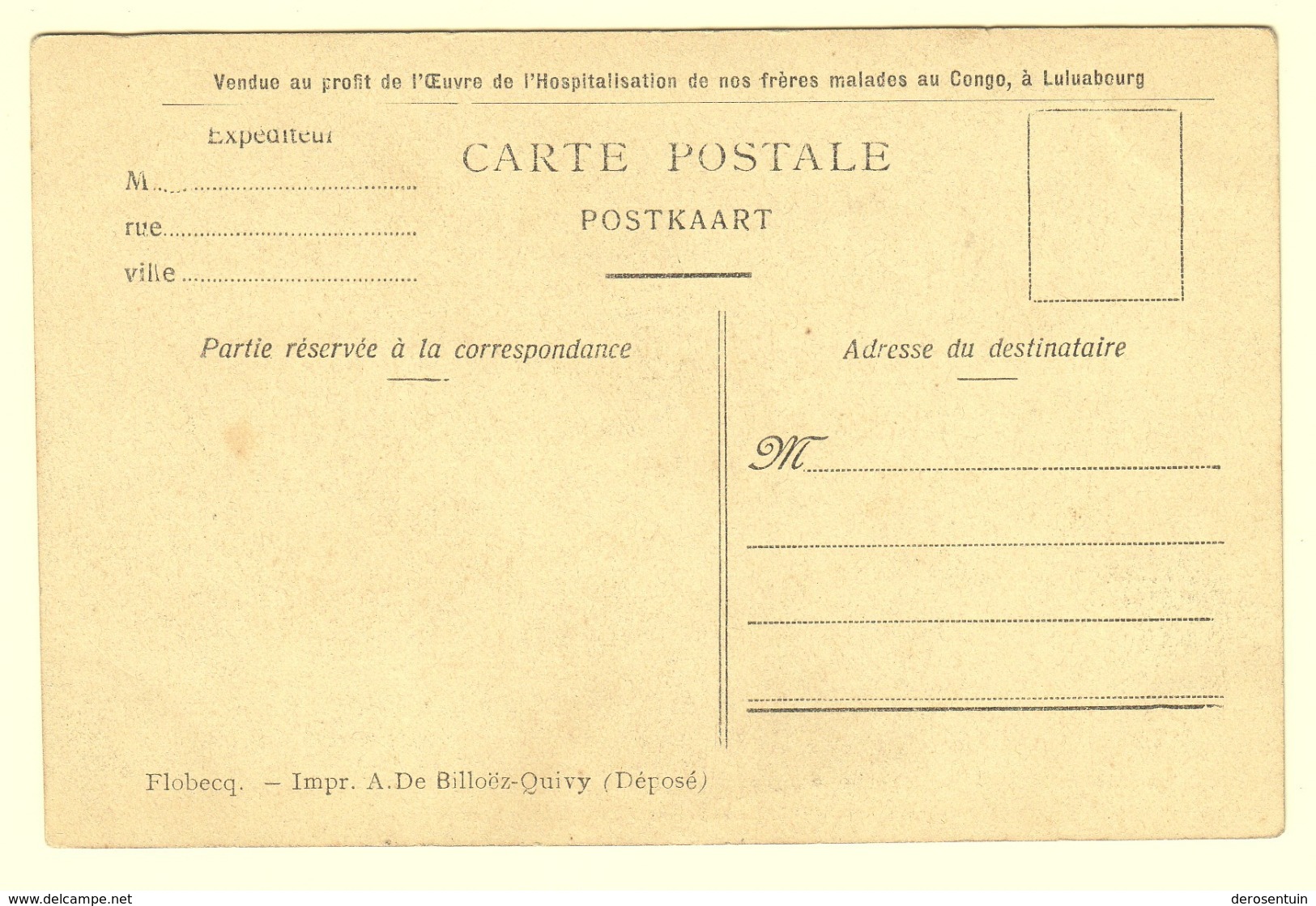 A0145	[Postkaart] Le Révérendissime Père Cambier, Préfet Apostolique Du Haut-Kasaï [Flobecq Congo 1910 Luluabourg] - Missionen