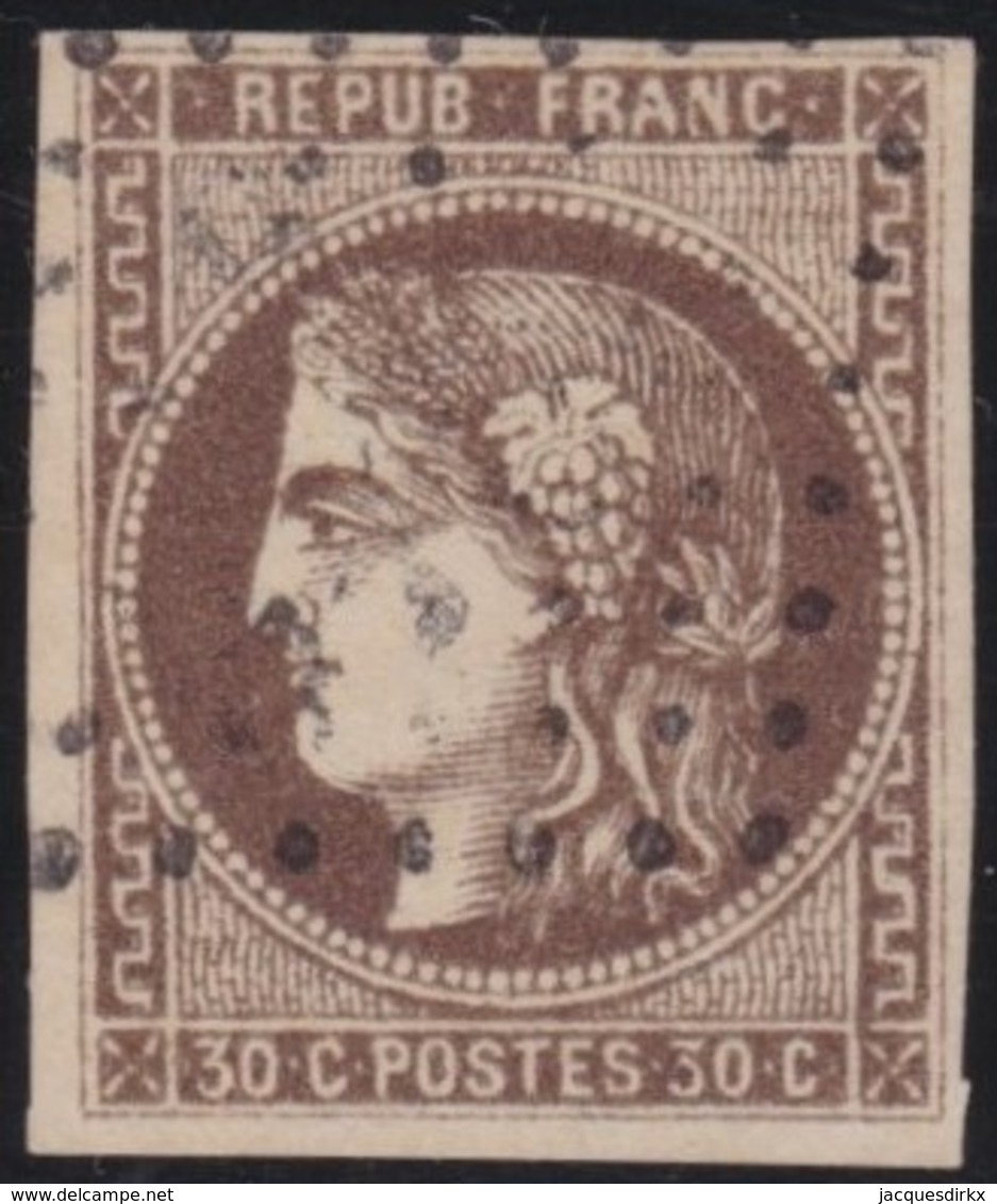 France       .    Yvert    .   47  (2 Scans       .       O      .      Oblitéré - 1870 Emission De Bordeaux