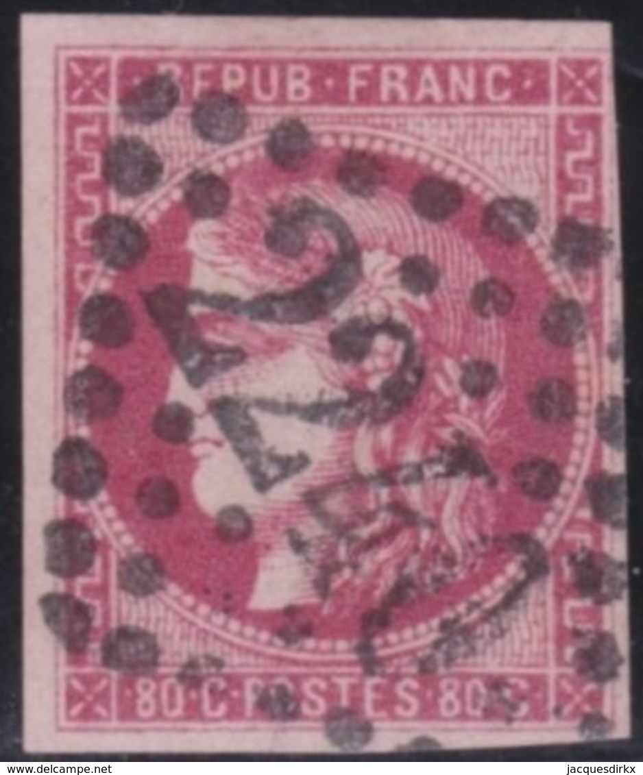 France       .    Yvert    .   49  (2 Scans)      .       O      .      Oblitéré - 1870 Emission De Bordeaux