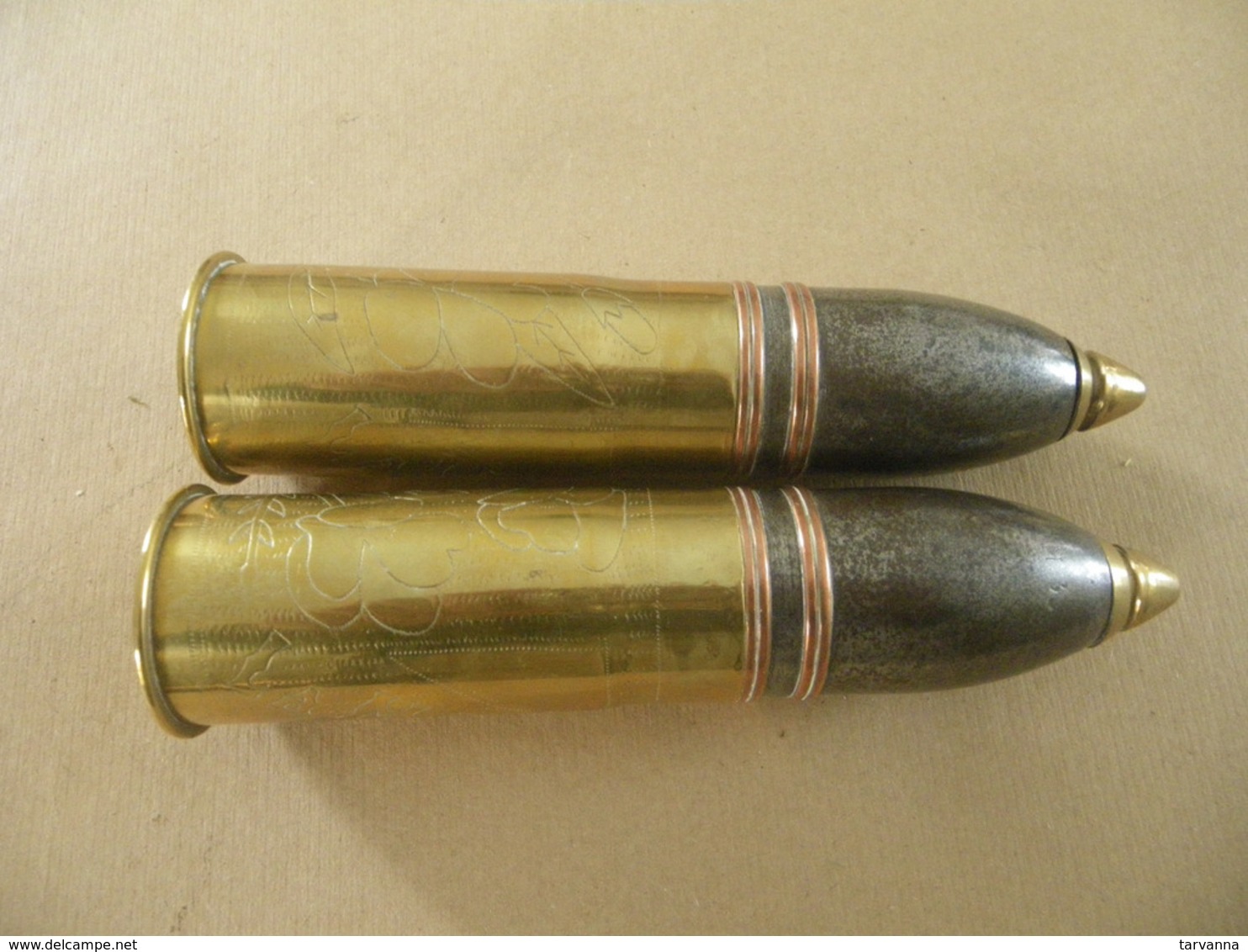 Paire D'obus De 37 Mm Artisanat De Tranchée : LA MARNE  LA VESLE - Equipment