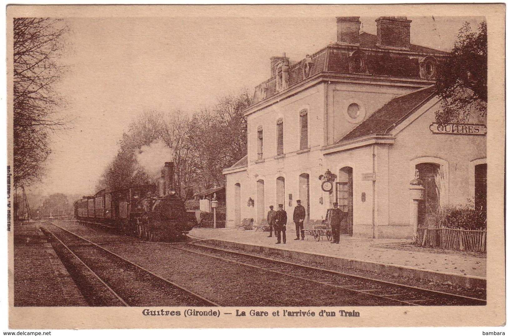 GUITRES  - La Gare Et L'arrivée D'un Train - Andere & Zonder Classificatie