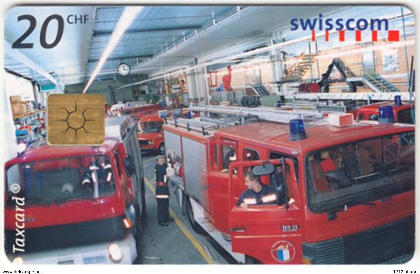 SWITZERLAND C-287 Chip Swisscom - Traffic, Fire Engine - Used - Switzerland