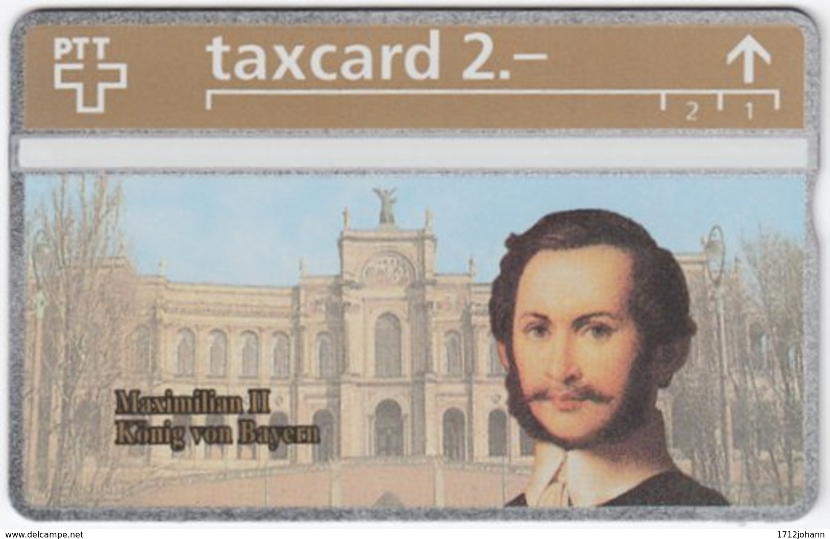 SWITZERLAND C-333 Hologram PTT - Ruler, Maximilian II., King Of Bavaria - 325L - MINT - Suiza