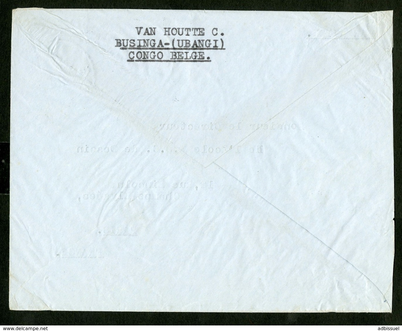 CONGO BELGE "LIBENGE 26/8/46" Sur N° 241 (x3). Sur Enveloppe Par Avion Pour La France - Lettres & Documents