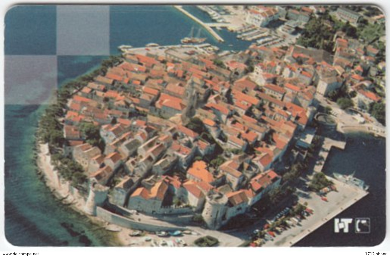 CROATIA B-859 Chip HT - View, Town, Korcula - Used - Kroatien