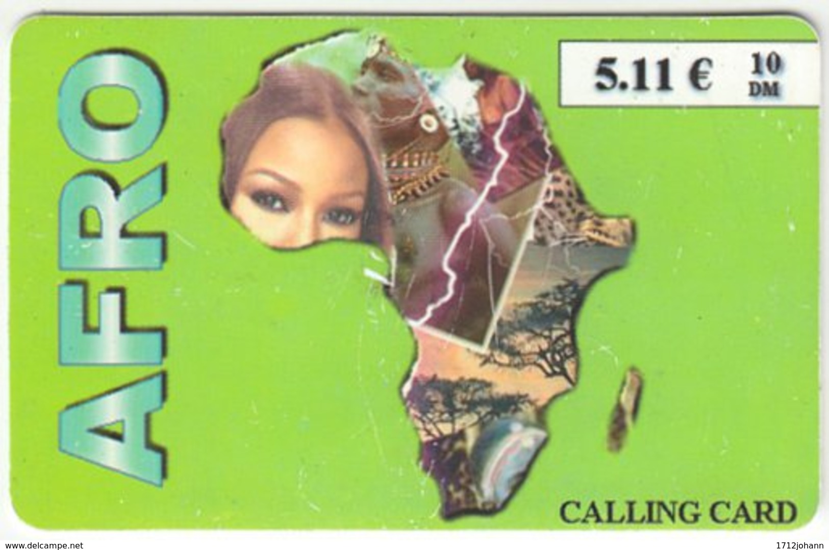 GERMANY Prepaid B-311 - Map, Africa - Used - [2] Prepaid