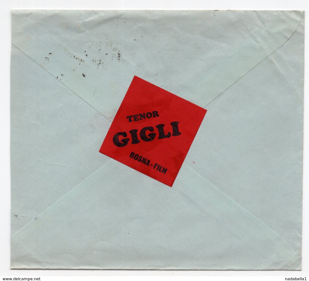 1936 YUGOSLAVIA, CROATIA, ZAGREB, BOSNA FILM D.D. COMPANY HEAD COVER SENT TO BELGRADE, POSTER STAMP IN RED - Lettres & Documents