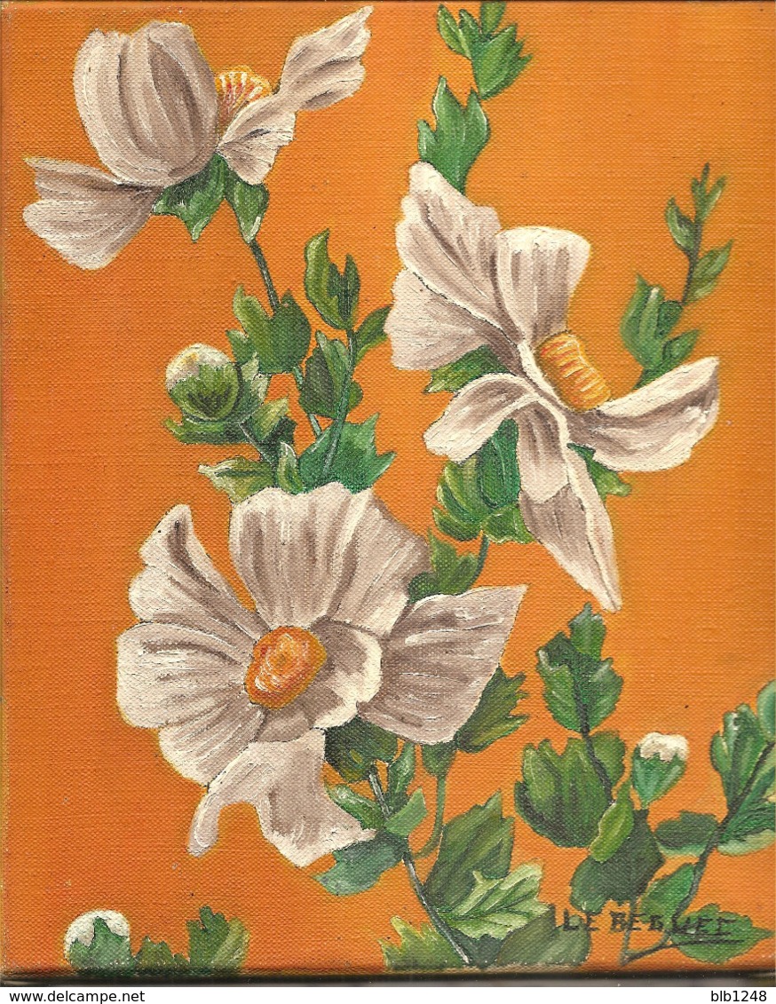 Les Hibiscus Huile Sur Toile De Bernard Le Béguec - Olii