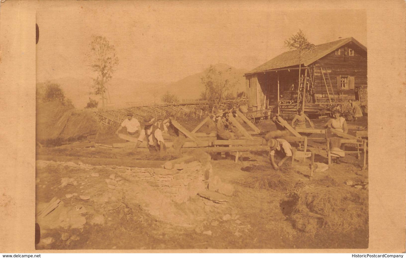 1921 POSTMARK TO KAIGASSE SALZBURG AUSTRIA ~ FARM SCENE- REAL PHOTO POSTCARD 42282 - Sonstige & Ohne Zuordnung