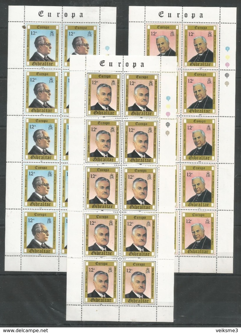 10x GIBRALTAR - MNH - Europa-CEPT - Famous People - 1980 - 1980