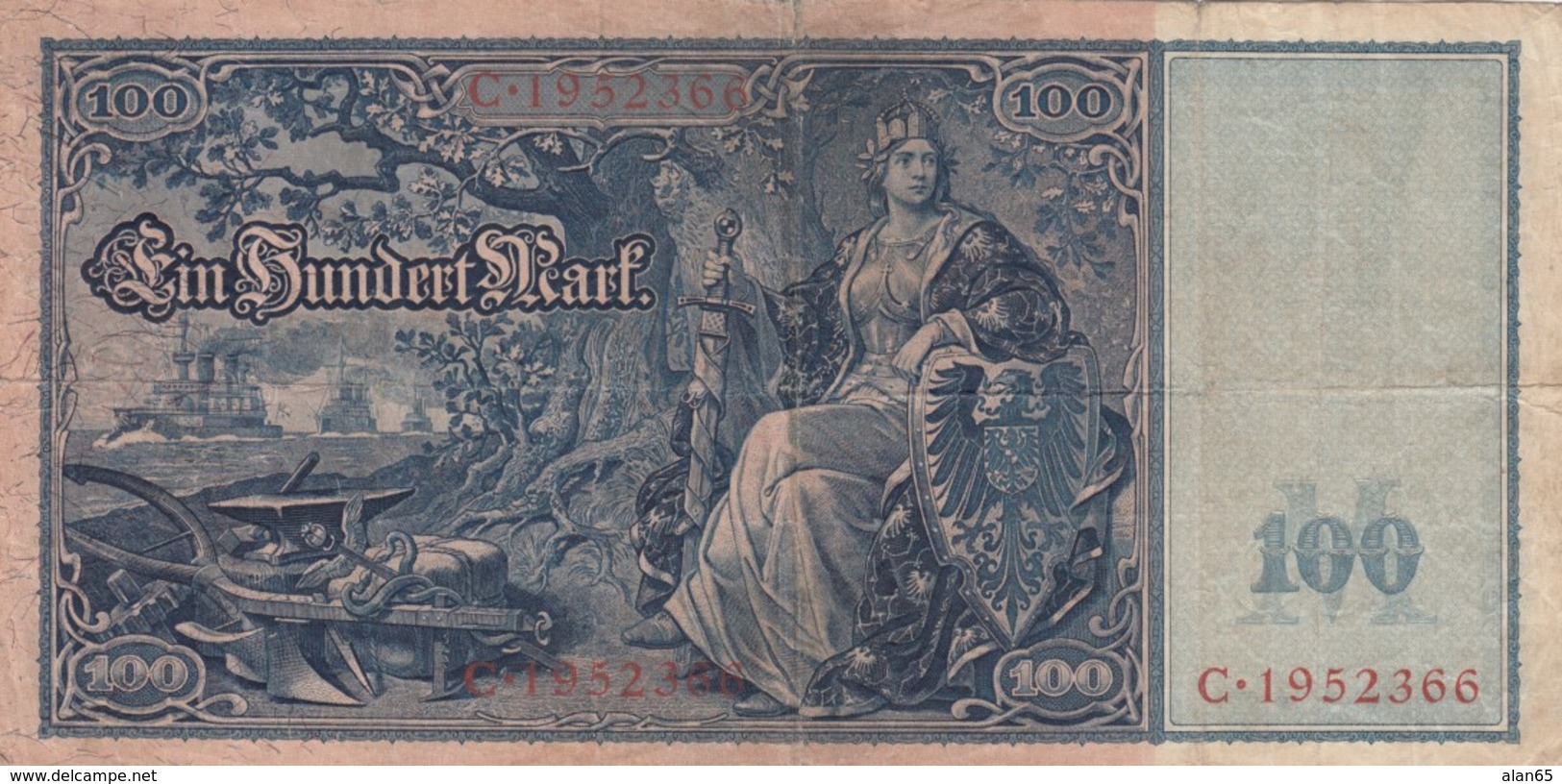 Germany #38 100 Marks 10 September 1909 Banknote Money Currency - 100 Mark