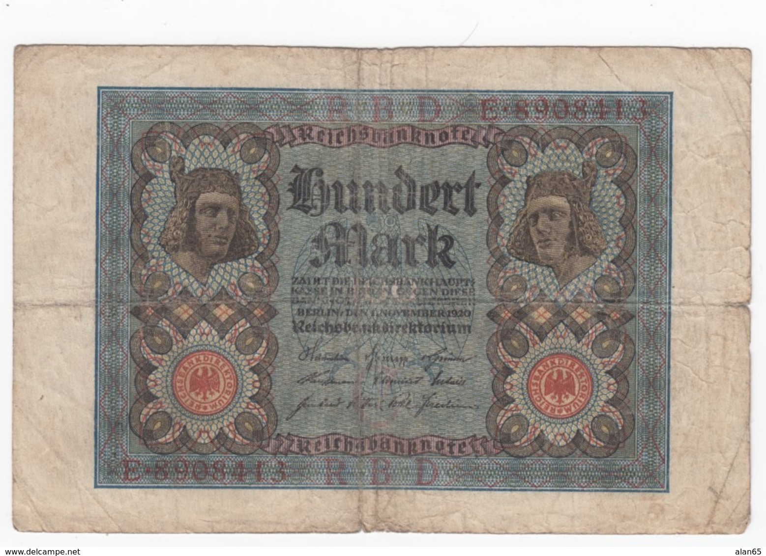 Germany #69a 100 Marks 1920 Banknote Money Currency - 100 Mark