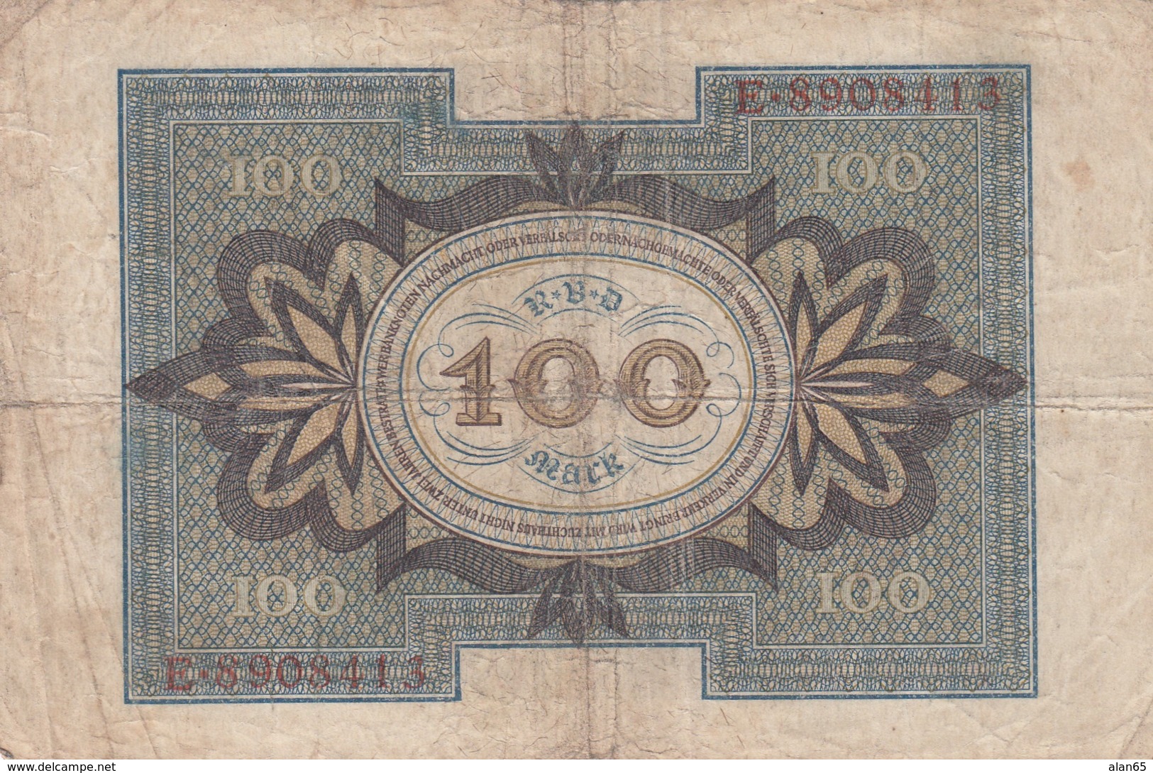 Germany #69a 100 Marks 1920 Banknote Money Currency - 100 Mark