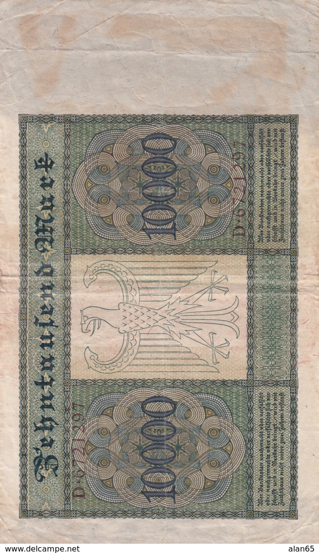 Germany #70 10,000 Marks 1922 Banknote Money Currency - 10000 Mark