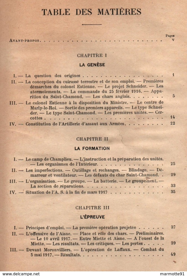 LES CHARS D ASSAUT CREATION ET ROLE PENDANT LA GUERRE 1915 1918 BCC ARTILLERIE SPECIALE - 1914-18
